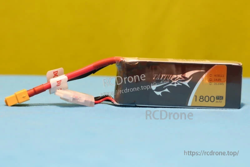 Tattu 1800mAh 75C 4S1P lipo battery pack with XT60 plug