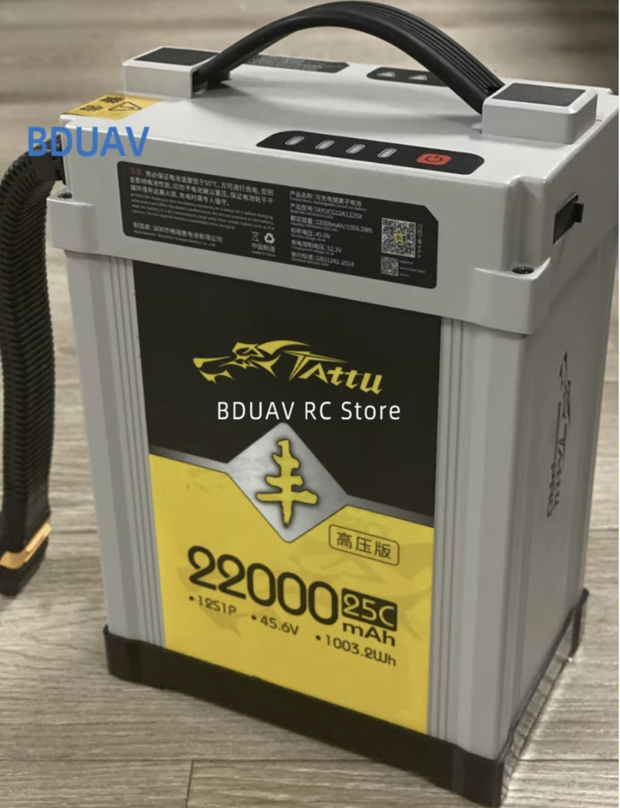 Tattu 22000mAh 45.6V 25C 12S1P HV High Voltage Lipo Battery Pack with AS150-F