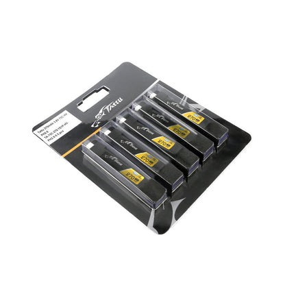 Blister pack of five Tattu 270mAh 3.8V 75C HV 1S LiPo batteries with JST-PH 2.0 leads