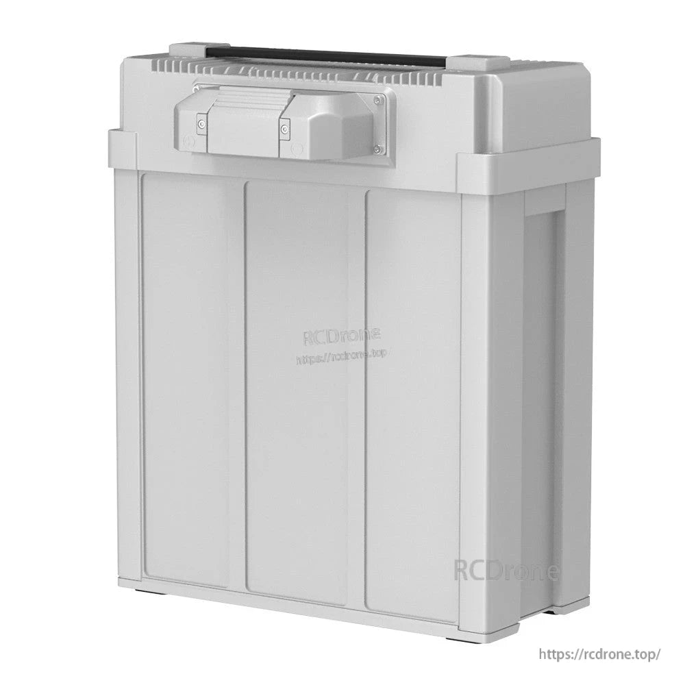 Tattu 3.0 smart LiPo drone battery pack in a gray hard case with carry handle and top connector cover