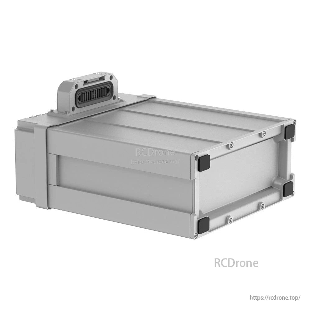 Tattu 3.0 smart drone LiPo battery pack in gray hard case with integrated top connector port
