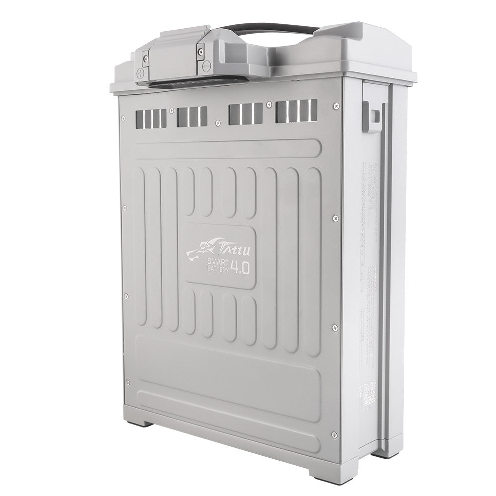 Tattu Smart Battery 4.0 UAV LiPo battery pack in gray hard case with carry handle and vented sides