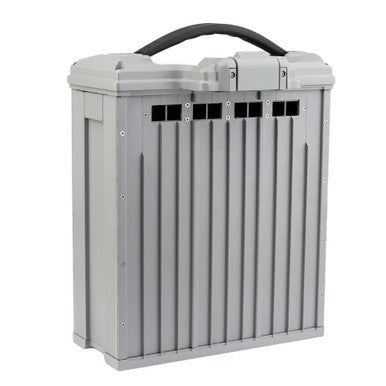 Tattu high-voltage smart battery pack in rugged gray hard case with top carry handle and reinforced edges