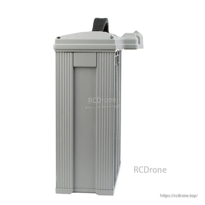 Tattu 4.0 LiPo Smart Battery, Tattu 4.0 smart LiPo battery pack with gray hard case, ribbed sides, and carry handle on top