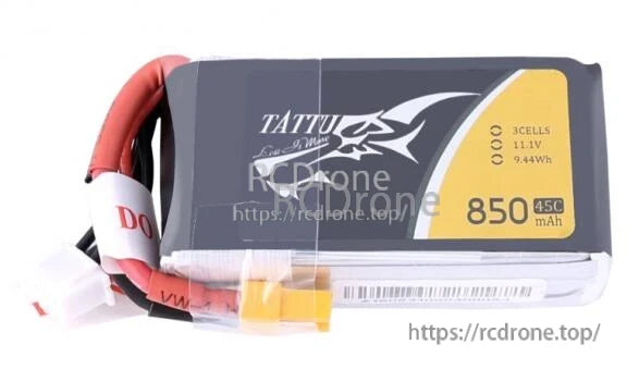 Tattu 850mAh 3S 11.1V 45C LiPo Battery Pack XT30