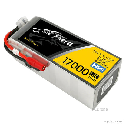 Tattu HV LiPo battery pack 17000mAh 15C, 6 cells 22.8V, with AS150 power lead and balance connector