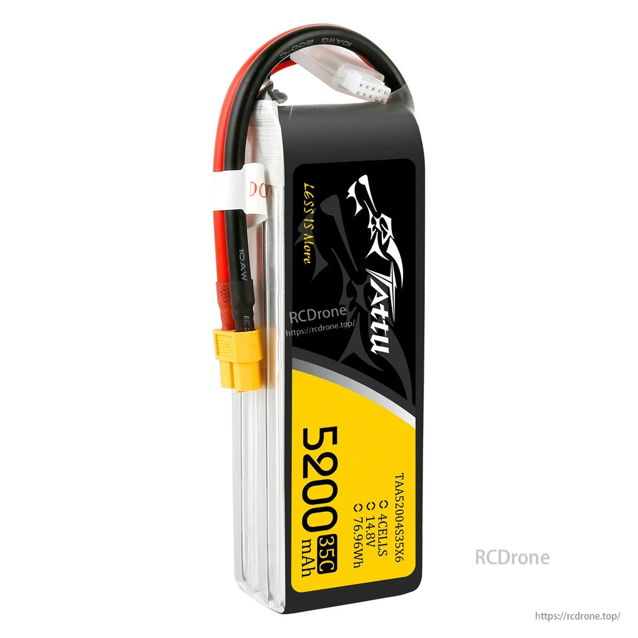 Tattu G-Tech 5200mAh 4S 14.8V 35C LiPo battery pack with XT60 connector and 4-cell balance lead