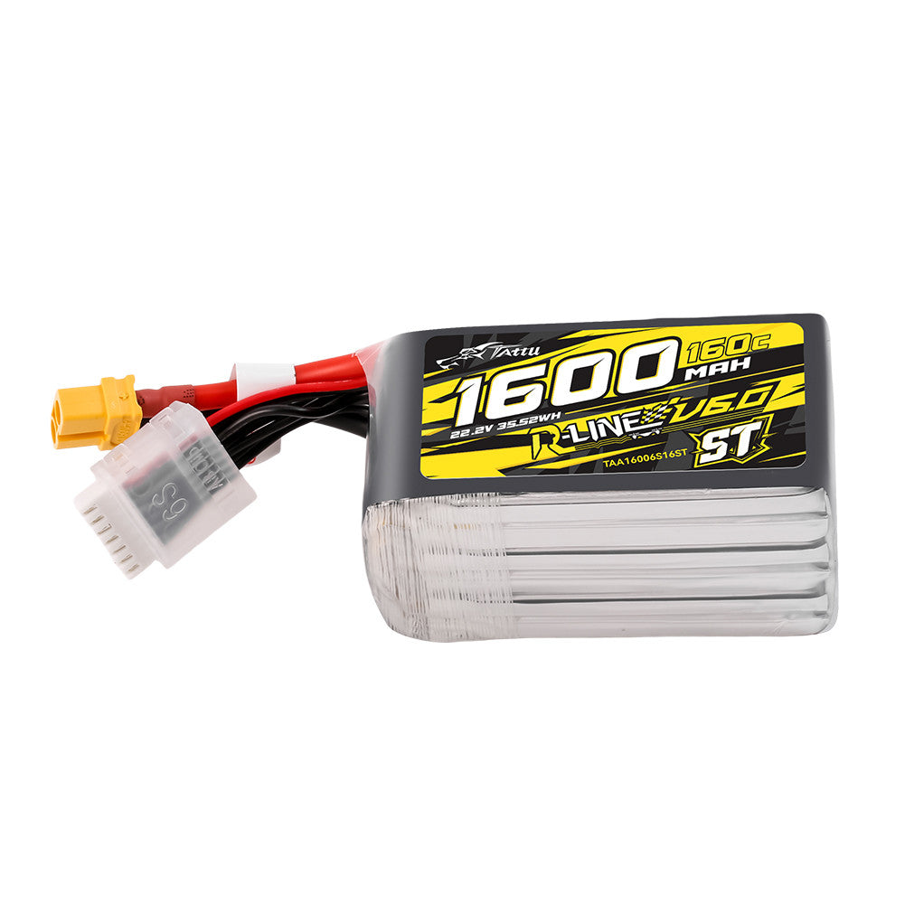 Tattu R-Line バージョン6.0 1600mAh 160C 6S 22.2V ST LiPoバッテリー