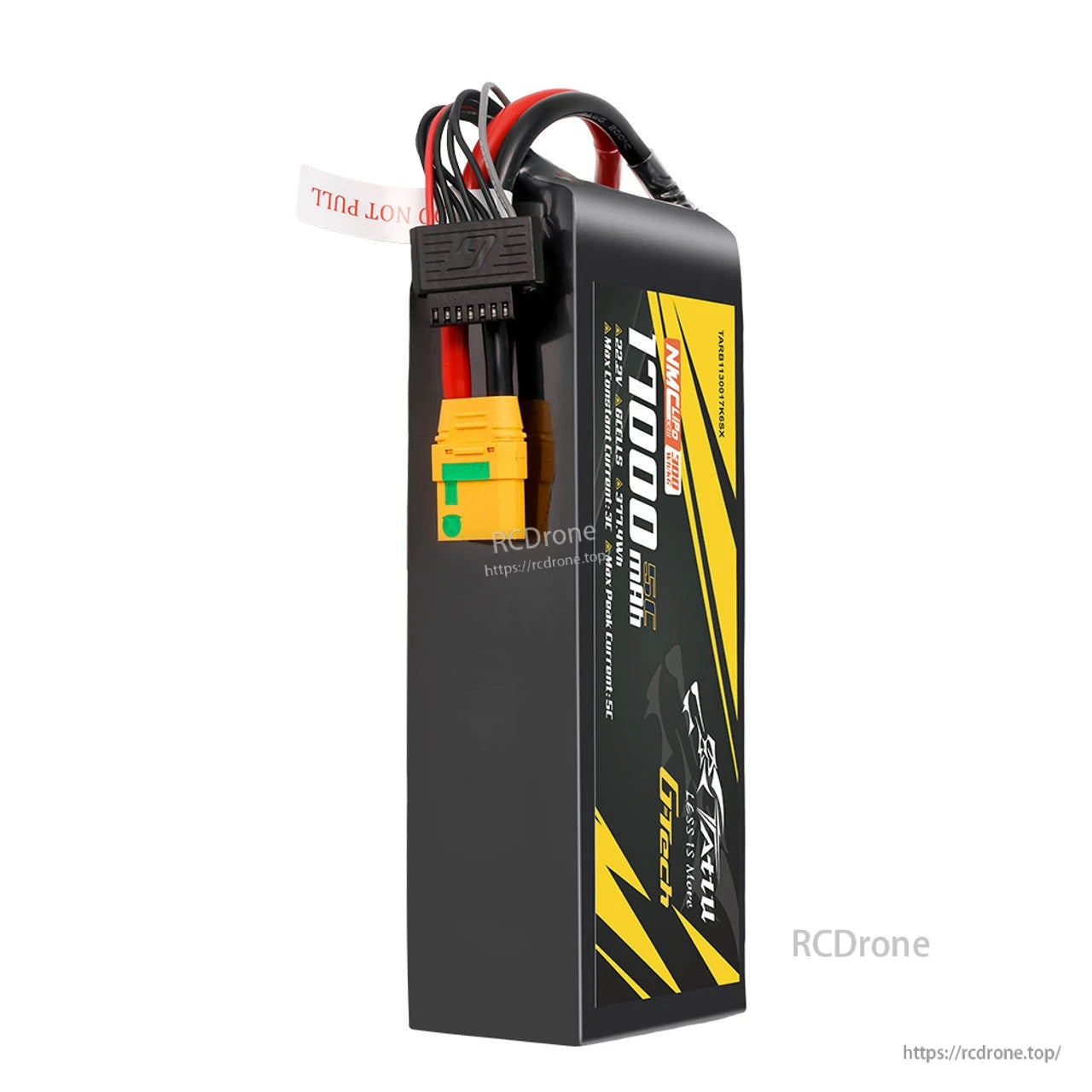 Tattu Semi-solid State 300Wh/kg 17000mAh 22.2V 6S1P G-Tech LiPo Battery Pack, 5C, XT90S-F Connector