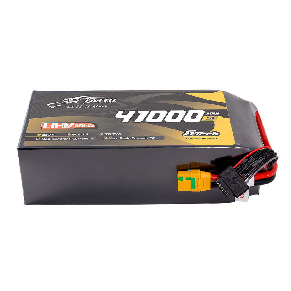 Tattu Ultra High Voltage LiPo battery pack, 47000mAh 6S 23.7V LiHV with XT-style plug and balance lead