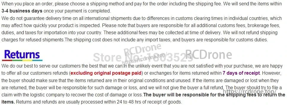 Tccicadas 50CM RC Boat, Shipping: 3-4 business days. International times vary. Buyer pays customs fees, duties, taxes, and return shipping. Returns accepted within 7 days; original postage not refunded.