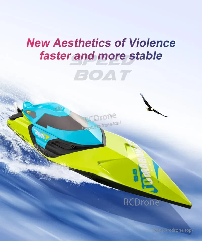 Tccicadas 50CM RC Boat, New aesthetics for a thrilling water experience.