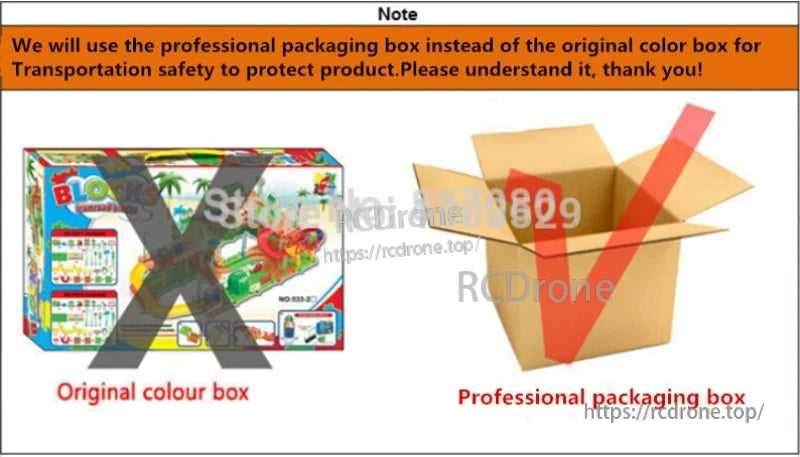 Tccicadas S002 Brushless Waterproof RC Boat, Professional packaging box used for transportation safety instead of original color box.