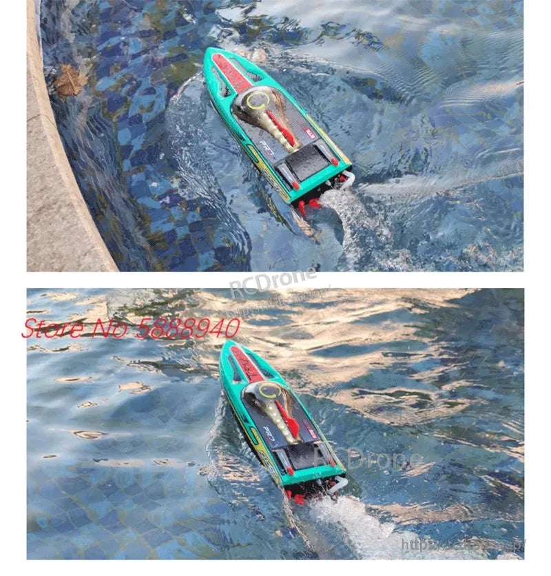 Tccicadas S002 Brushless Waterproof RC Boat, Resetting capsizes and sailing in all directions, including forward, backward, left, and right.