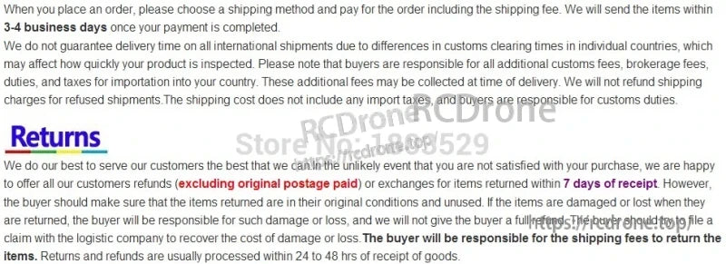 Tccicadas V060 GPS Fishing Bait Boat, Orders processed in 3–4 days. Shipping varies; buyer pays customs fees and return shipping. Returns accepted within 7 days if unused.