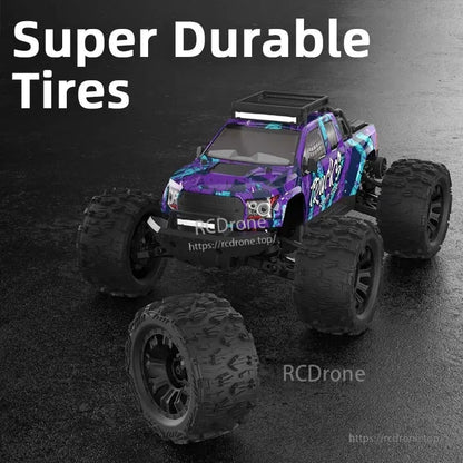 Teeggi PT14R/MT14R 1/14 4WD Rc Car, Durable 1/14 scale 4WD RC truck with brushless motor, metal shocks, and off-road tires for rugged terrain performance.