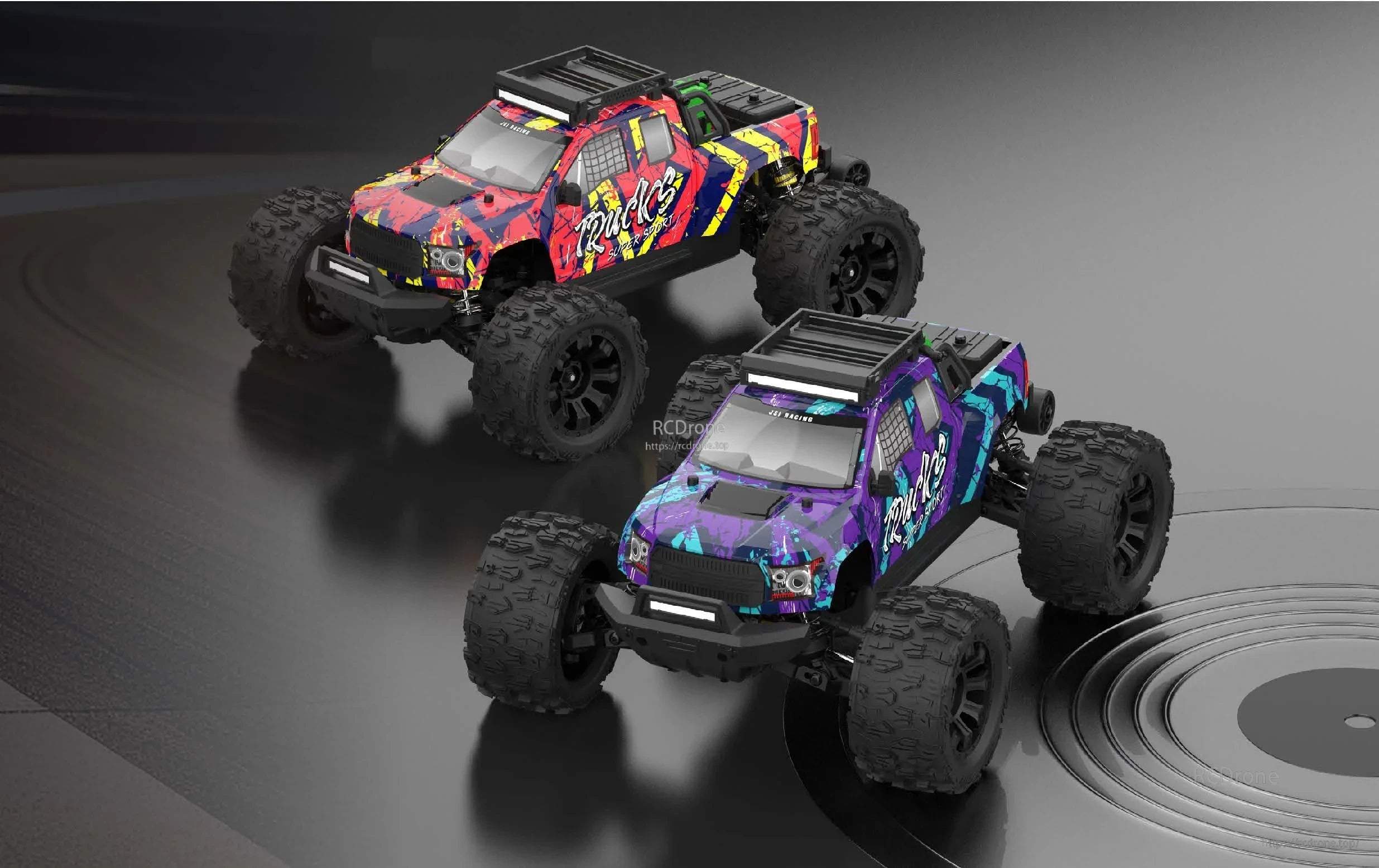 Teeggi PT14R/MT14R 1/14 4WD Rc Car, Teeggi RC car with 4WD, brushless motor, and waterproof metal-gear servo, suitable for off-road driving and bashing.