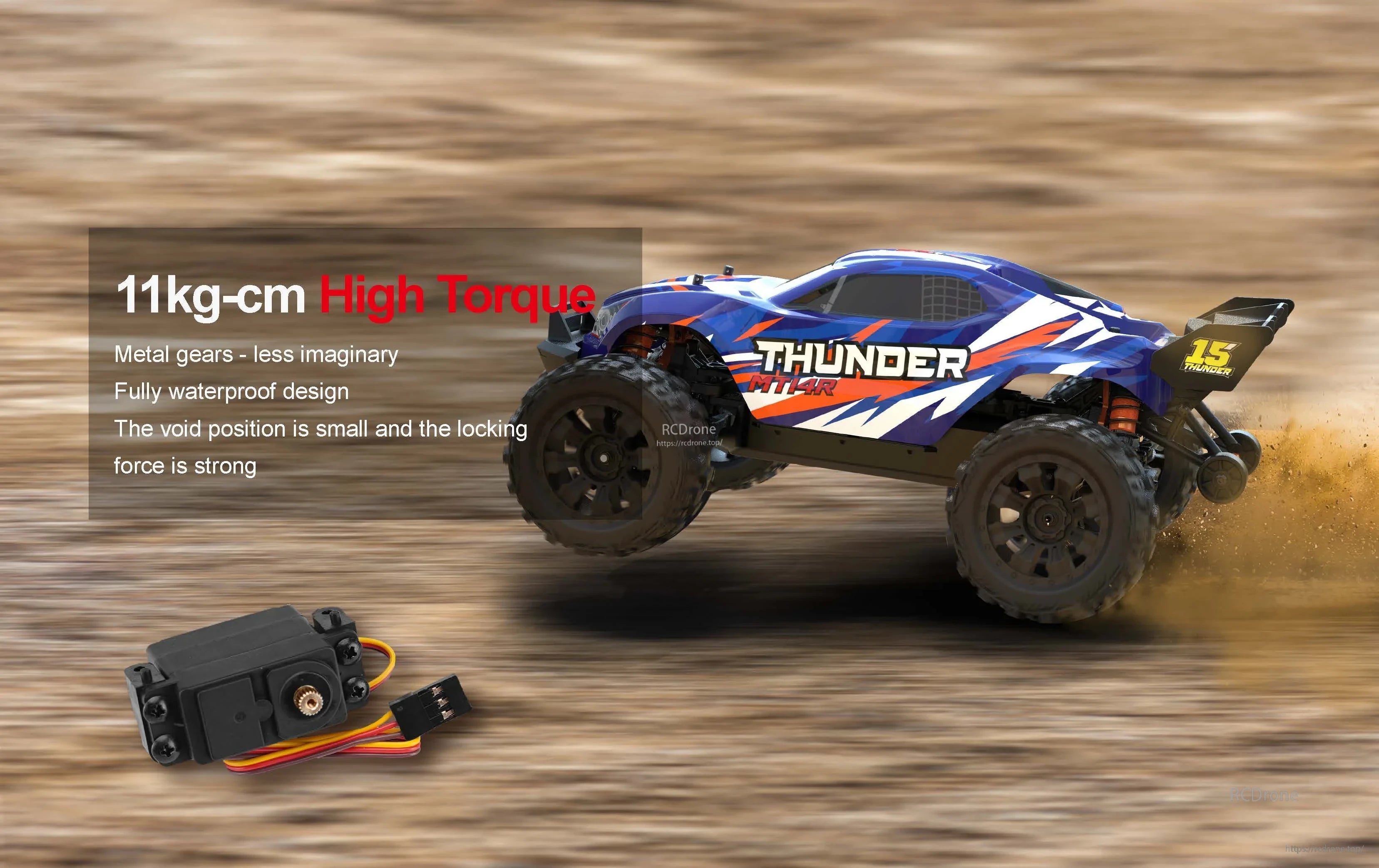 Teeggi PT14R/MT14R 1/14 4WD Rc Car, High torque RC car with metal gears and waterproof design