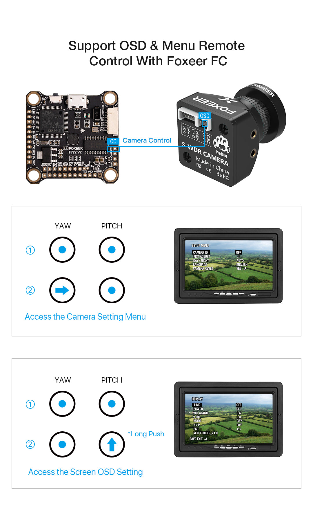 The Foxeer Mini Predator 5 has a super WDR flip camera with high TVL and low latency, ideal for racing FPV applications.