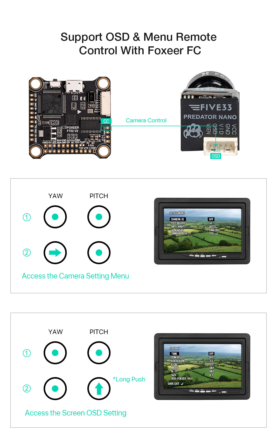 The Foxeer Predator 5 Nano Five33 Edition is a compact, high-resolution FPV camera with customizable settings, suitable for racing and fast-paced activities.