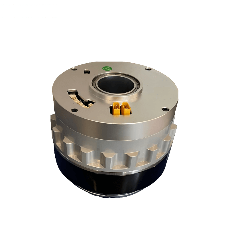 Ti5 ROBOT CRA-RI100-120-PRO 1000W 24-48V robot joint motor module, angled top view with connectors