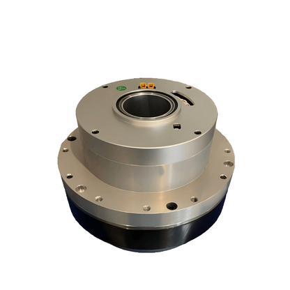 Ti5 ROBOT CRA-RI110-170-PRO joint module motor, isometric view with mounting flange and top port