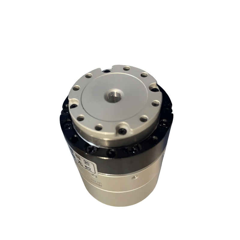 CRA-RI30-40-PRO joint module motor angled view showing output flange, black ring, and cylindrical housing