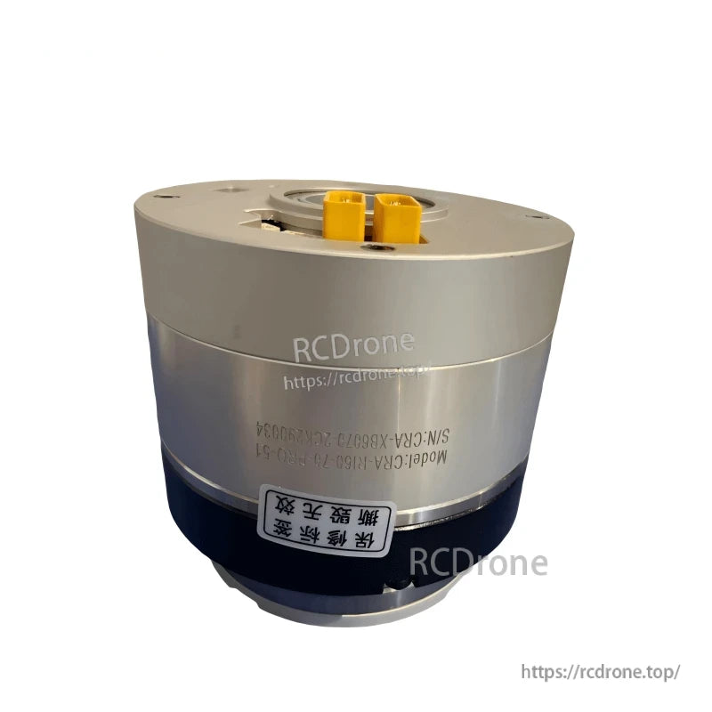 Ti5 ROBOT CRA-RI60-70-PRO joint module motor side view showing model marking area and serial label on housing