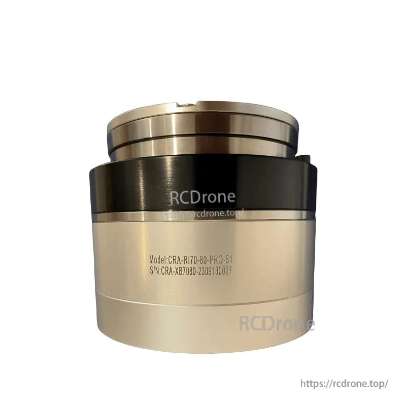 500W harmonic joint motor, Ø15 hollow shaft, CAN/EtherCAT, IP65 rated, 51–102:1 gear ratio, model CRA-RI70-80-PRO-S1.