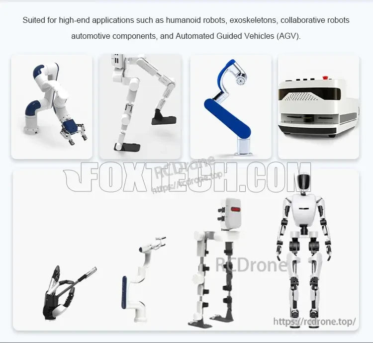 Ti5 Robot Joint Module is used in humanoid robots, exoskeletons, collaborative robots, automotive parts, and AGVs for advanced motion control.