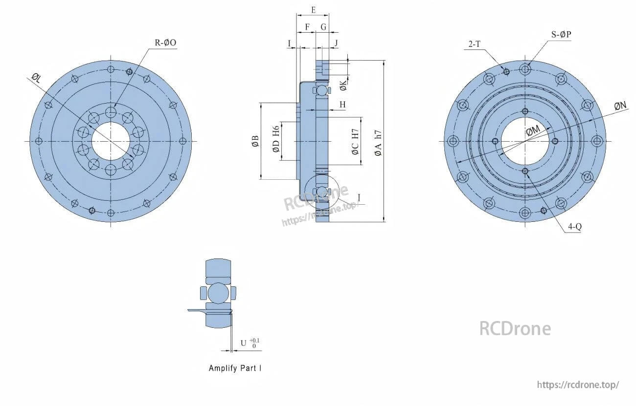Tlibot Fcd-C14 Robot Motor, The allowable peak torque at start and stop is up to 19 Newton meters or 1.9 kilogram-force meters.