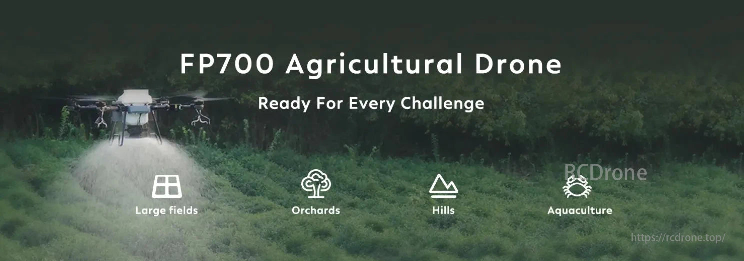 TopXGun FP700 Agriculture Drone, FP700 Agricultural Drone: Versatile and robust, ideal for large fields, orchards, hills, and aquaculture.