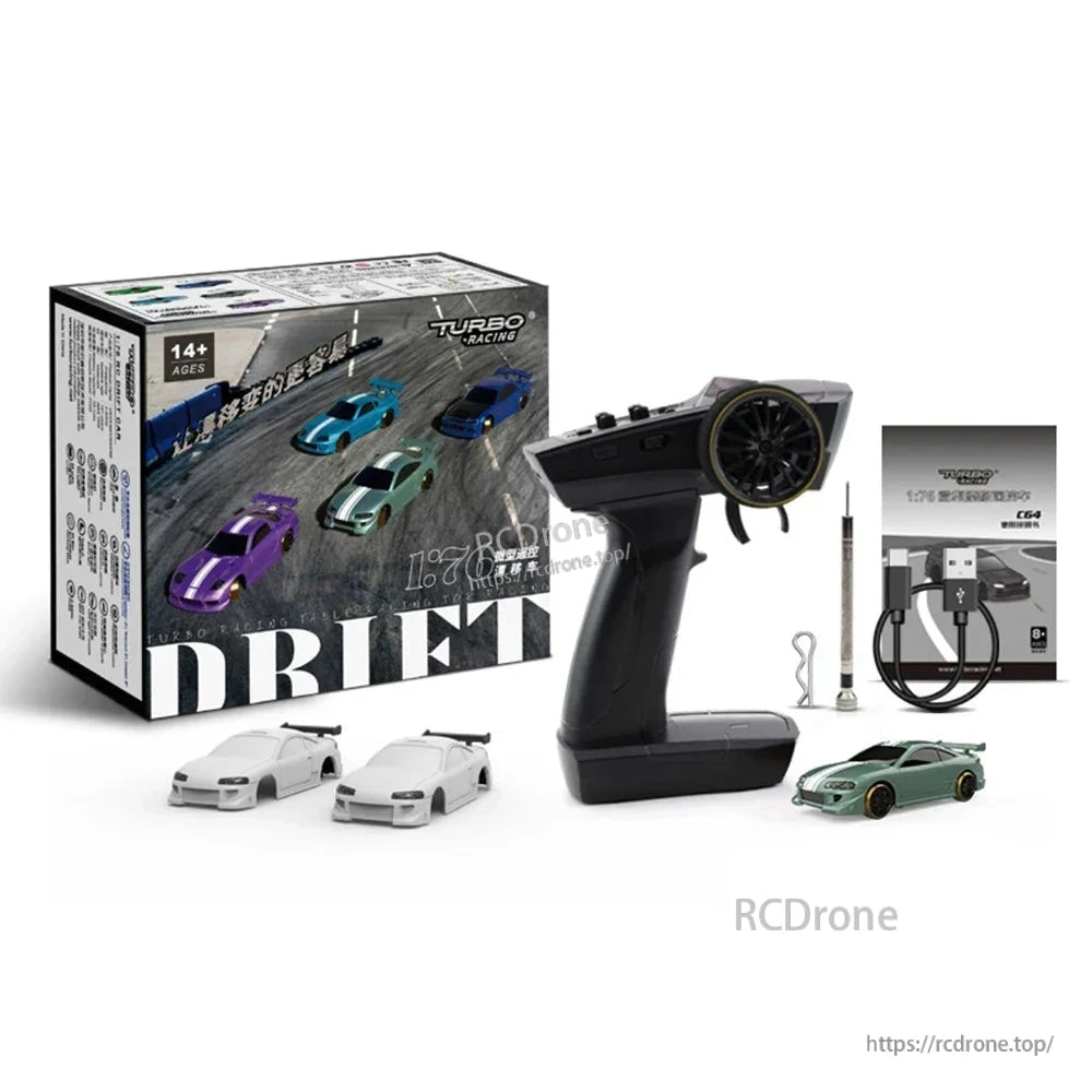 Turbo Racing 1:76 Mini Rc Car, Turbo Racing mini RC car with gyro and full proportional control, suitable for kids and adults.