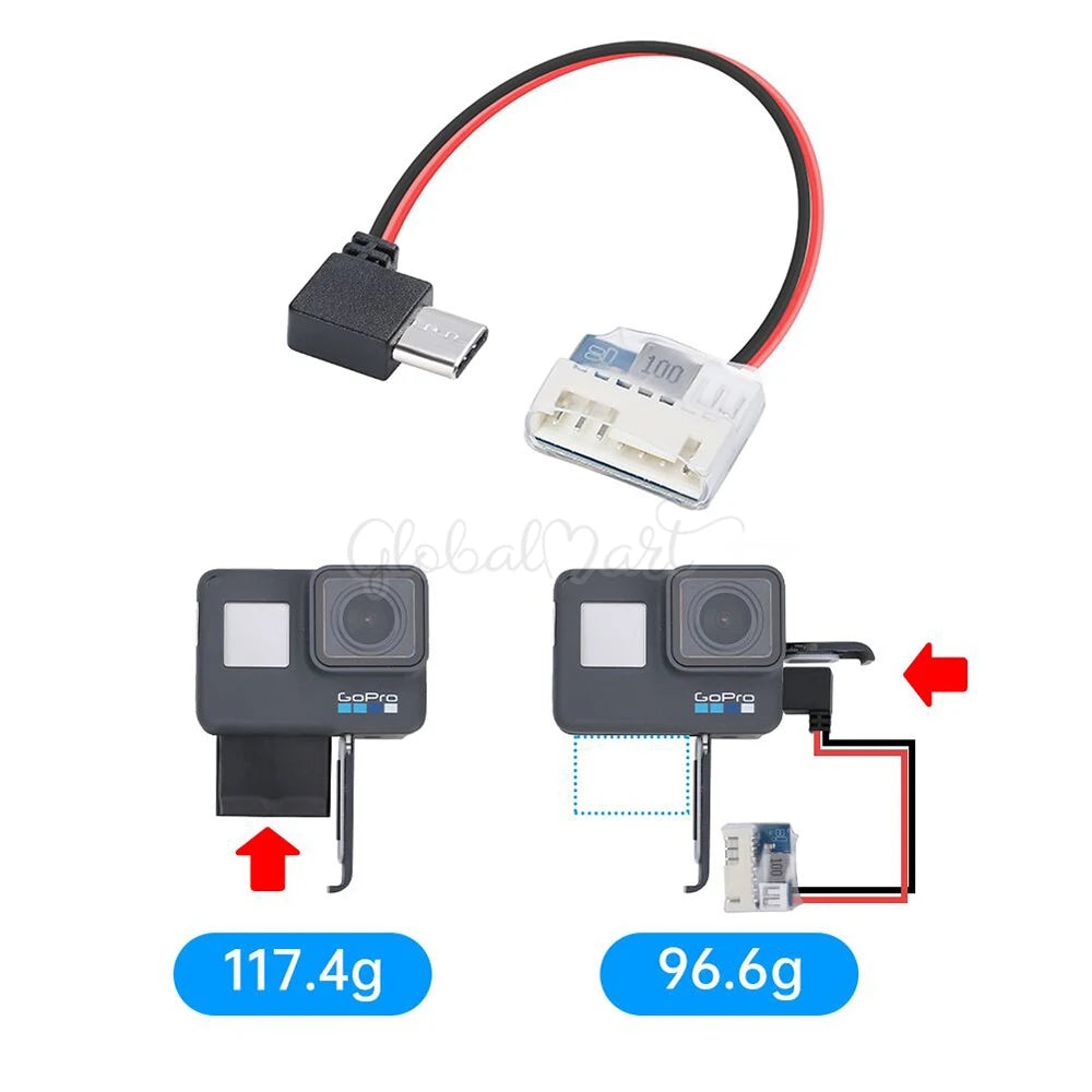 Type C to 5V Balance Plug Power Cable, Type-C charging cable for balancing head, supports 4S-6S, includes 1 x cable