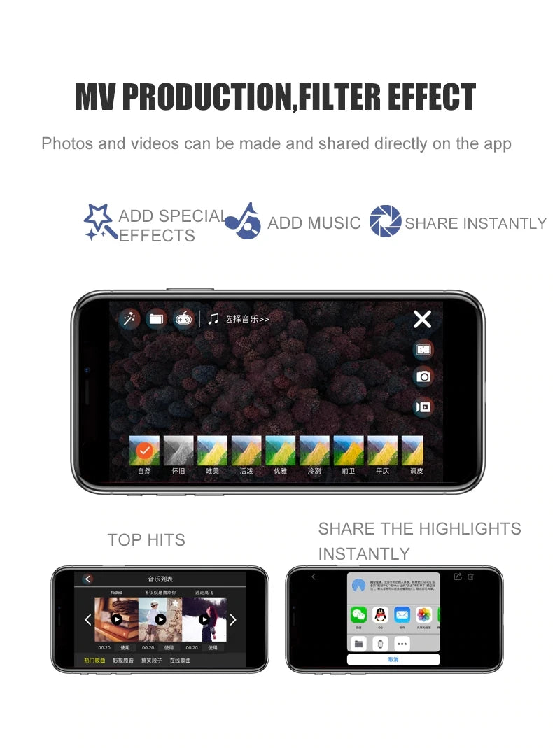 8811 Pro Drone - 6k HD Mechanical Gimbal Camera 2km Distance 5G Wifi Gps System Supports 32G TF Card Drones Professional Camera Drone 38 8811 Pro Drone, photos and videos can be made and shared directly on the app ADD SPECIAL ADD