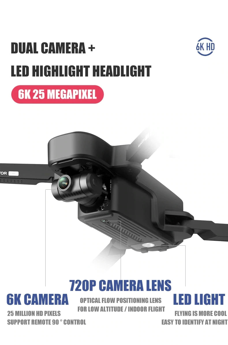 8811 Pro Drone - 6k HD Mechanical Gimbal Camera 2km Distance 5G Wifi Gps System Supports 32G TF Card Drones Professional Camera Drone 18 8811 Pro Drone, DUAL CAMERA + 6K HD LED HIGHLIGHT HEADLIGHT 6K