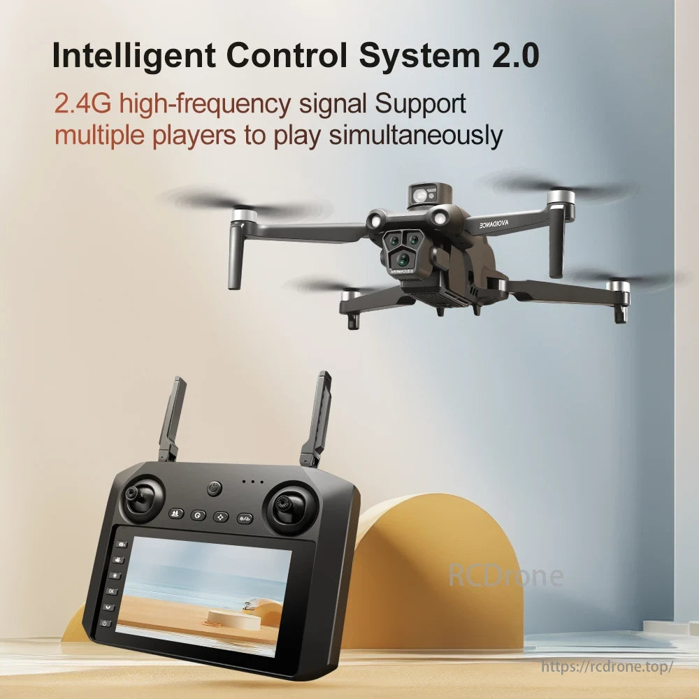 U33 MAX Drone, Intelligent Control System 2.0 supports 2.4G signals, allowing multiple users to play simultaneously with a drone and remote control.