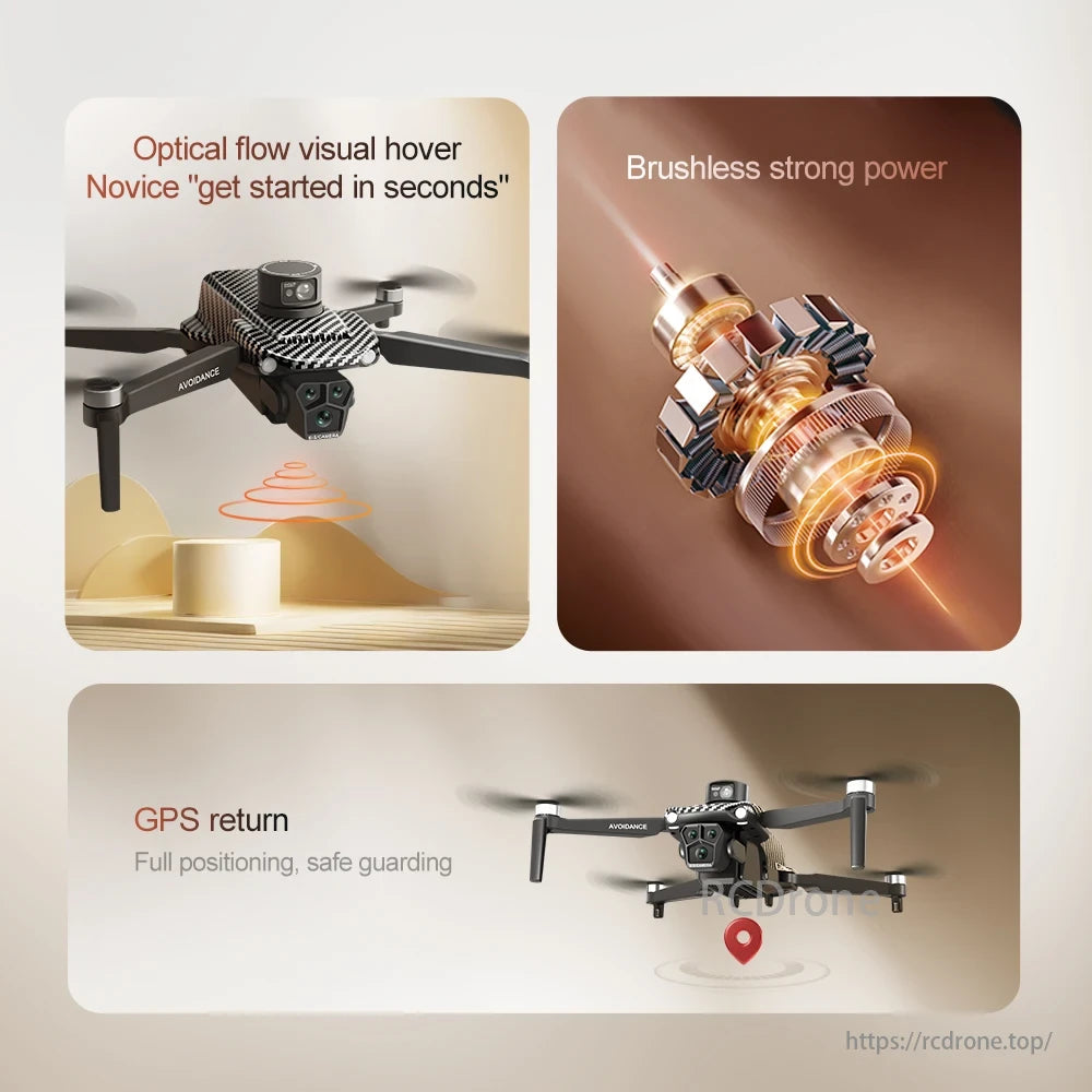 U33 MAX Drone, Optical flow visual hover, brushless strong power, GPS return for safe guarding.