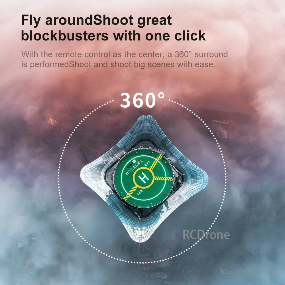 U33 MAX Drone, Capture stunning blockbuster shots and perform easy 360° surround shots with one click using the remote control.