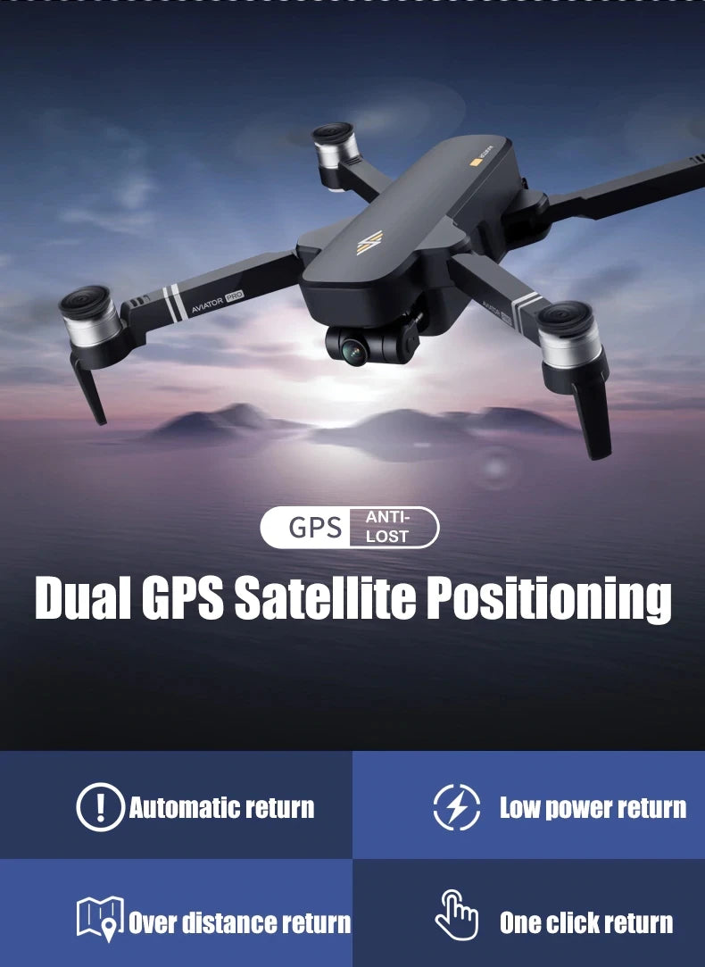 8811 Pro Drone - 6k HD Mechanical Gimbal Camera 2km Distance 5G Wifi Gps System Supports 32G TF Card Drones Professional Camera Drone 17 8811 Pro Drone, ANTI" GPS LOST Dual GPS Satellite Positioning Automatic return