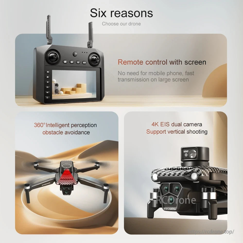 U99 MAX PRO Drone, Choose our drone for remote control with screen, 360° obstacle avoidance, and 4K EIS dual camera. Six reasons await!