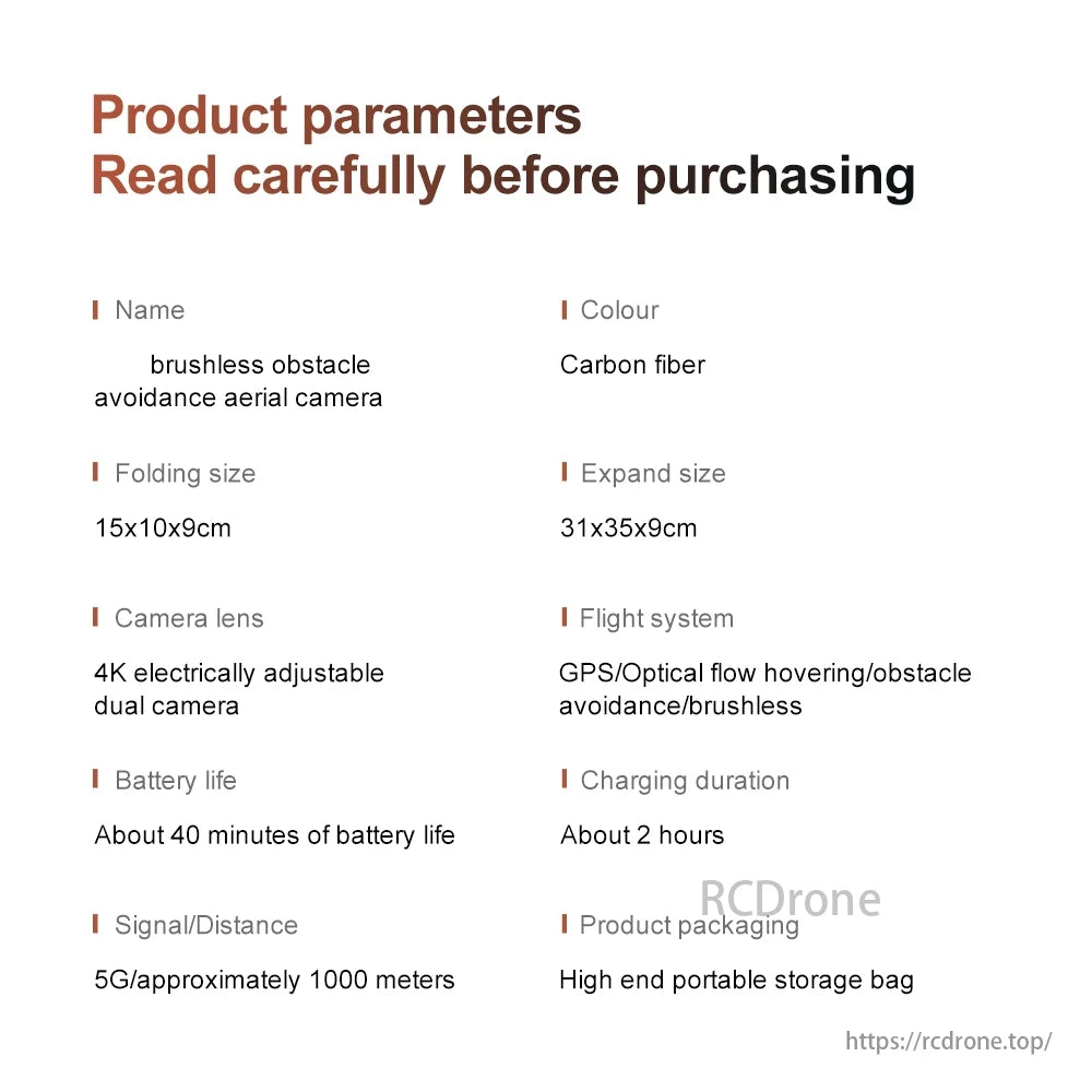 U99 MAX PRO Drone, A brushless, carbon-fiber drone with 4K dual cameras, GPS, obstacle avoidance, folding design, 40-min flight time, 2-hour charge, and 5G up to 1000 meters.