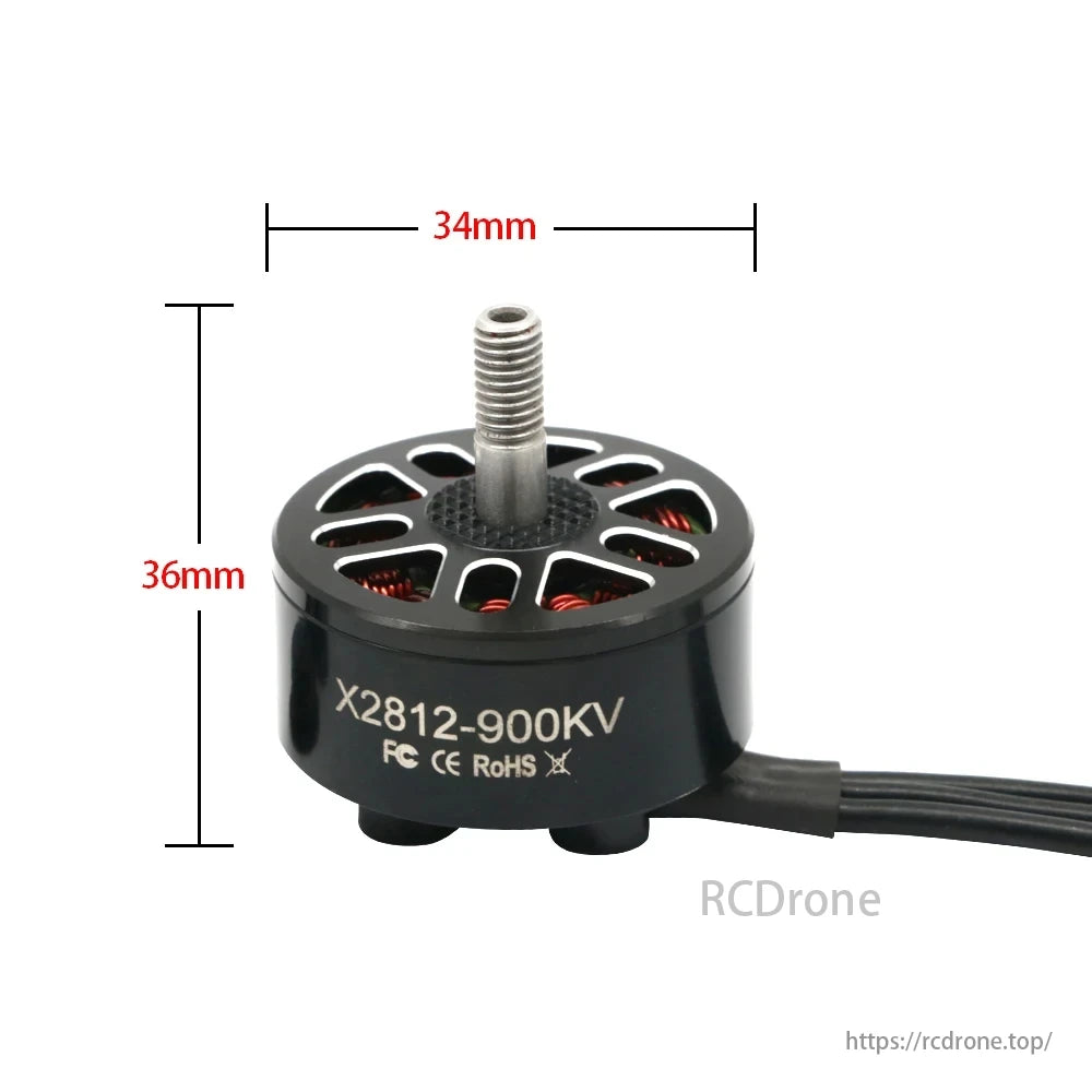 UAngel X2812 900KV 1115KV 3-6S Brushless Motor, A lightweight device that delivers up to 1480W maximum output, weighing only 73g.