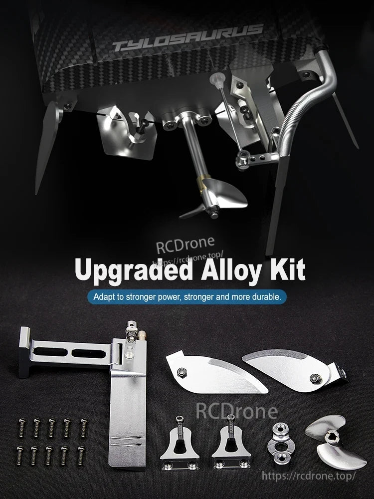 UDI022 Brushless RC Speedboat, Upgraded alloy kit for UDI022 RC speedboat offers stronger, more durable parts and enhanced performance for improved durability and speed.