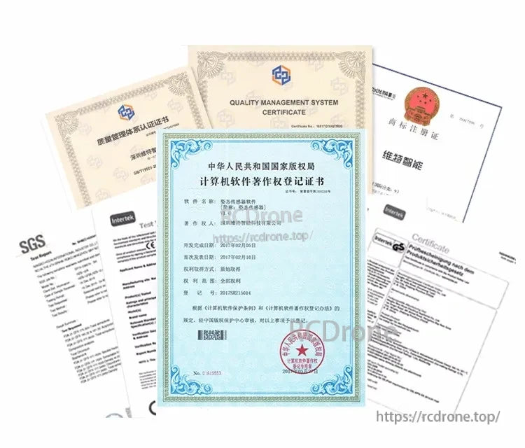 Assorted quality and test documents displayed as certificates and reports