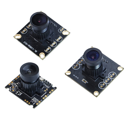Yahboom USB Camera modules with lens on PCB, three angle views on white background