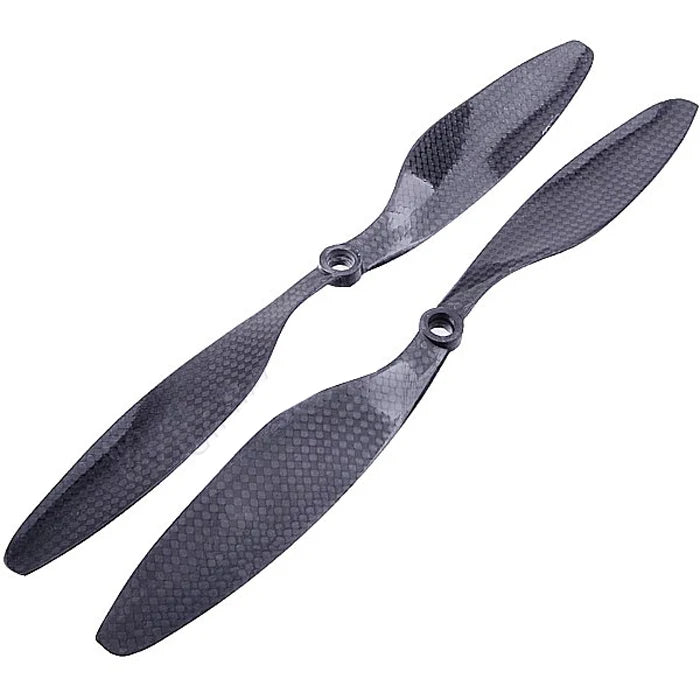 carbon fiber propellers are made of 100% 3K all carbon fiber board which imported from ja