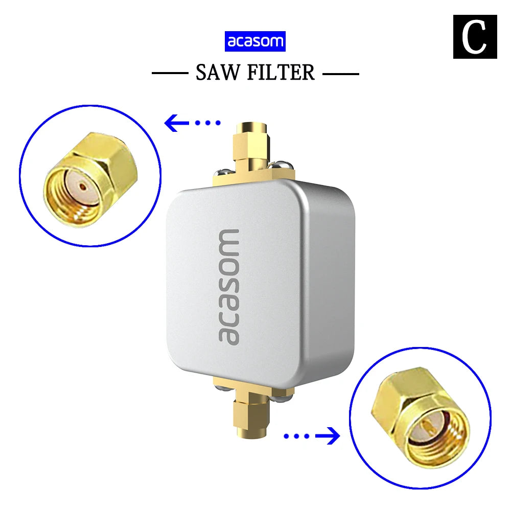 the 868MHz SAW Filter features rugged aluminum construction and is for use indoors
