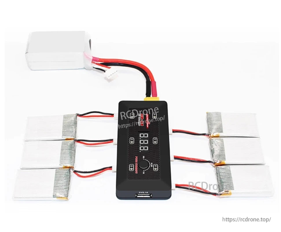 Ultra Power UP-S6 6×1S LiPo/LiHV DC Charger, Ultra Power UP-S6 6X1S LiPo/LiHV DC Charger, Ultra Power UP-S6 6X1S LiPo/LiHV charger features digital display, multiple battery connections, and USB port for convenient charging.