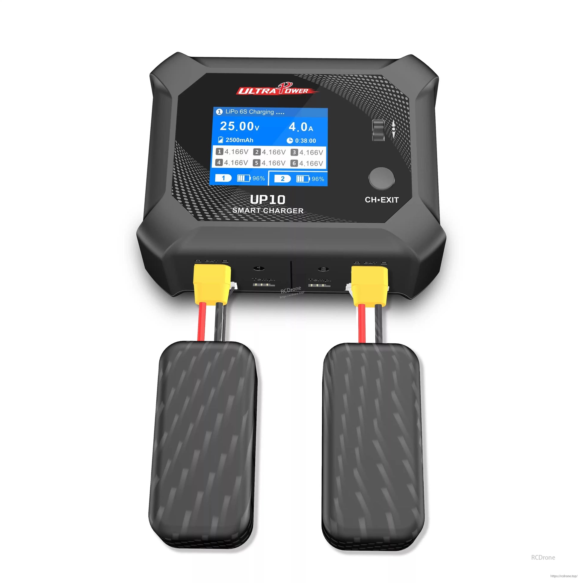 Ultra Power UP10 charger charges Lipo batteries fast up to 4A, balances, and protects with advanced tech and compact design.